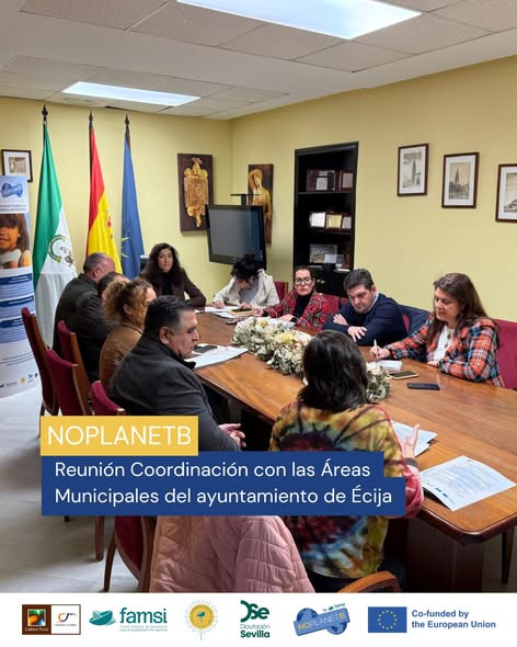 Reunión de coordinación con las distintas áreas municipales del Ayuntamiento de Écija para seguir avanzando en la implementación del proyecto ConoCEL